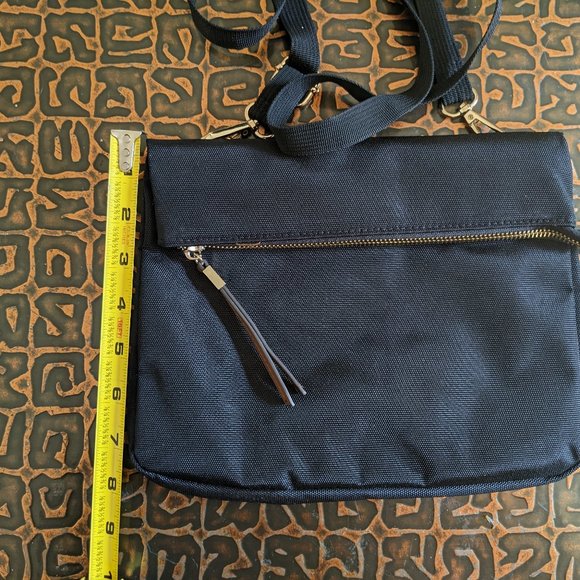 Black Nylon Bag with Brown and Gold Accents - Picture 4 of 4